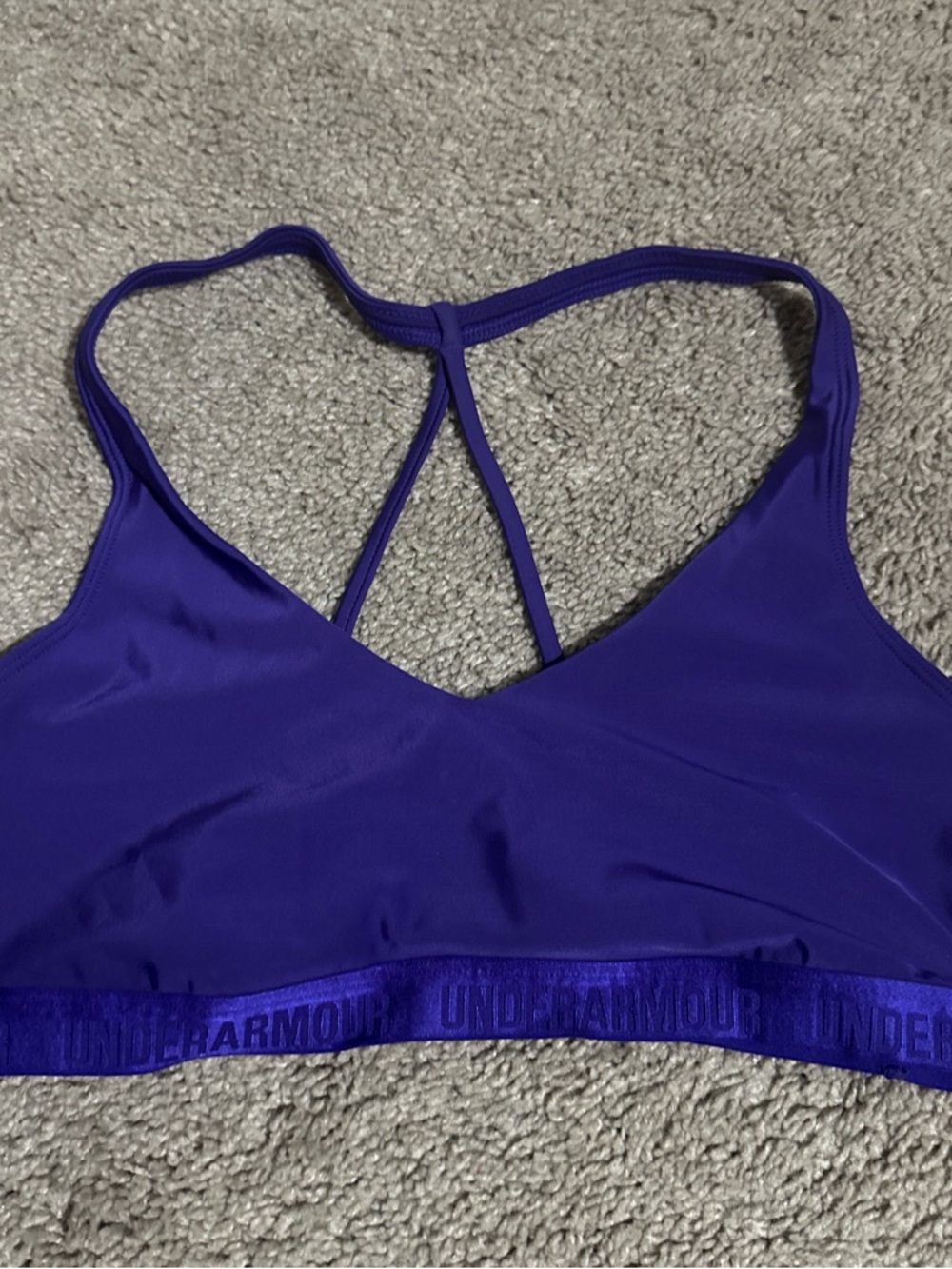 Under Armour Deep Purple Strappy Racerback Sports Bra